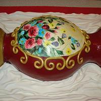 Antique vase, hand-painted