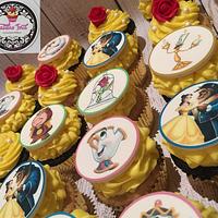 beauty and the beast cupcakes
