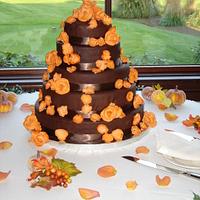 Chocolate wedding cake