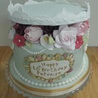 Hat box birthday cake