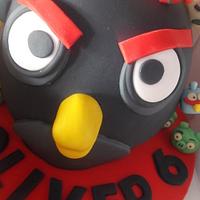 3D Black angry bird cake 