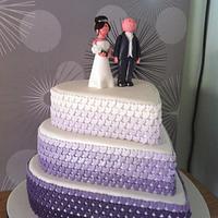 Hearts Wedding Cake 