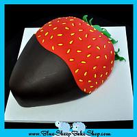 Chocolate covered strawberry cake