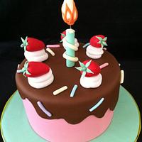 birthday candle cake