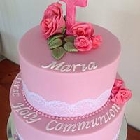 2 Tier First Communion Cake