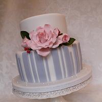 Gray stripes and roses