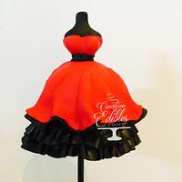 Red dress cake - CPC Birthday Collaboration 