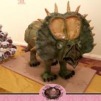 Triceratop Dinosaur Cake