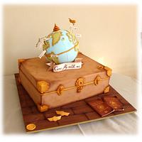 "Come fly with me" wedding cake
