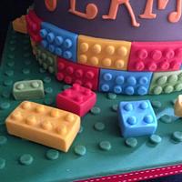 Lego movie theme cake