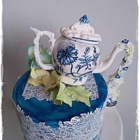 Flowering tea set