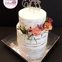 SemiNaked Engagement Cake