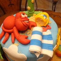 Beach themed cake 