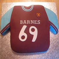 West ham football shirt birthday cake