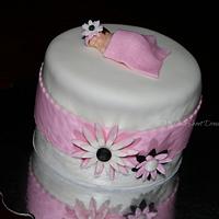 Baby Girl Shower Cake