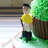 Horse Racing Themed Cake