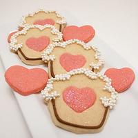 Cupcake Cookies with Heart Centers