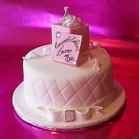 Chic Engagement Cake
