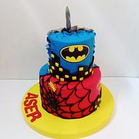 the Super heroes cake 