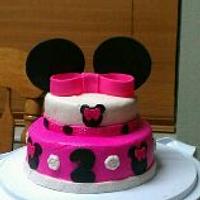 Minnie Mouse Cake and Cupcakes