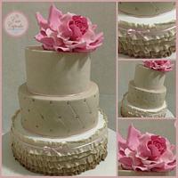 3 Tier Ombre Wedding Cake 