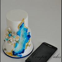 Perth Royal Show 2016 miniature wedding cake - silver 