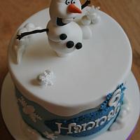 Olaf & Frozen themed cake :)
