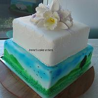 His and Her's Wedding Anniversary Cake