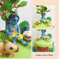 little Krishna - vrindavan cake 