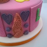 Funky Knit Birthday Cake