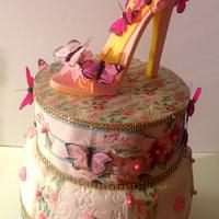 Butterflies fairy birthday cake