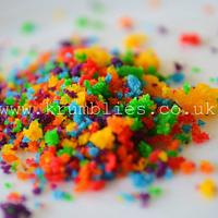 Colourful rainbow cupcake jars & crumbs