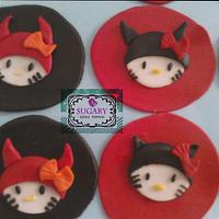 hello kitty halloween cupcake toppers