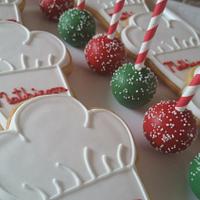 Pizza themed iced cookies