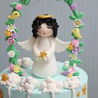 angel themed 1 th birthday cakes