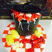 Anniversary lobster cake
