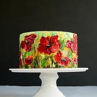 Buttercream painted cakes