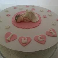 Gorgeous baby christening cake topper