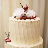 My first buttercream wedding cake!