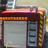 3D Firetruck Cake