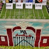 Groom's cake football high school homecoming  