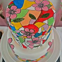 Stained Glass themed cake
