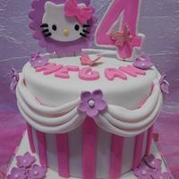 Hello Kitty with Stripes and Butterflies