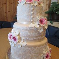 Lace wedding Cake