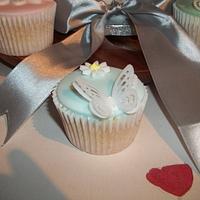 Christening Cake and cupcakes