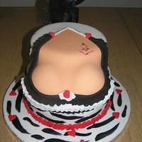 'Double-faced' cake for bachelor's party