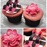 High heels cupcakes