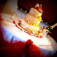 Golden wedding anniversary & birthday cake