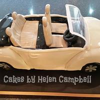 VW Beetle Convertible Cake