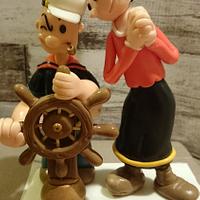 Popeye and Olive cake 